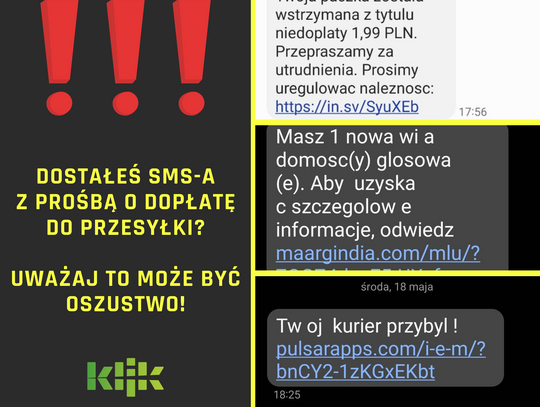 Dostałeś SMS-a z prośbą o dopłatę do przesyłki? Uważaj to może być oszustwo!