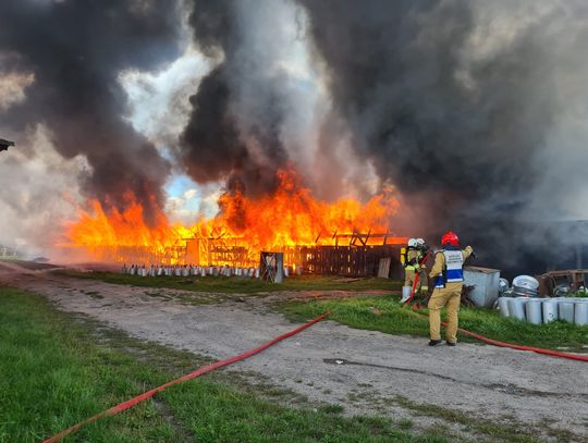 Groźny pożar koło Morąga