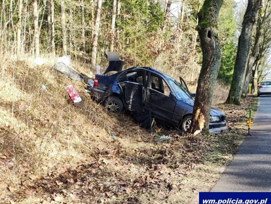 Groźny wypadek w Słoneczniku koło Morąga – potrzebny był śmigłowiec