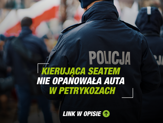 Kierująca seatem nie opanowała auta w Petrykozach