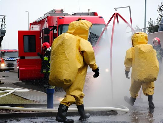 Marzęcice: strażacka grupa chemiczna interweniuje na jednej z posesji