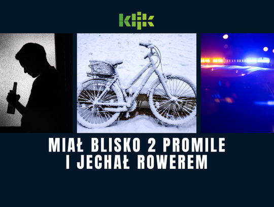 Miał blisko 2 promile i jechał rowerem