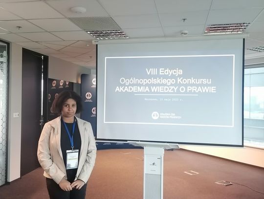 Uczennica z Szyldaka finalistką Ogólnopolskiego Konkursu "Akademia Wiedzy o Prawie"