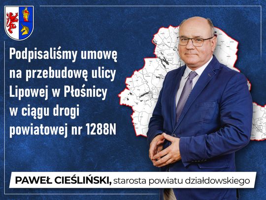 Podpisanie umowy na przebudowę ulicy Lipowej w Płośnicy