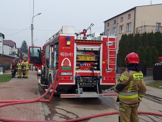 Pożar w piwnicy jednego z budynków mieszkalnych w Lubawie