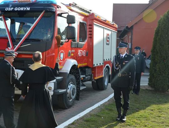 Przekazanie nowego samochodu ratowniczo – gaśniczego dla jednostki OSP Goryń