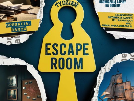Tydzień Escape Roomów w Centrum Kultury w Ostródzie