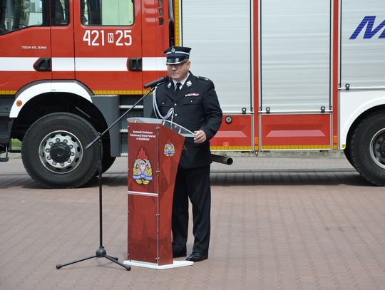 Uroczysty apel z okazji Dnia Strażaka w Komendzie Powiatowej Państwowej Straży Pożarnej w Działdowie