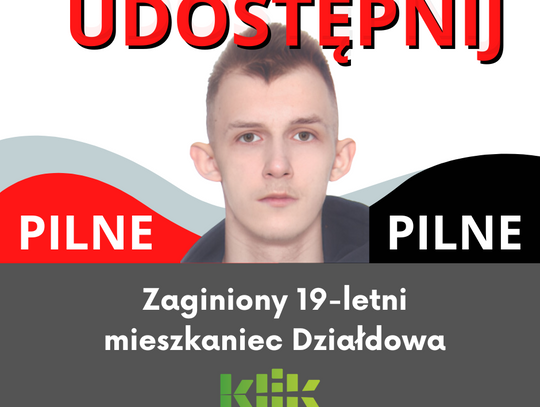 Zaginiony 19-letni mieszkaniec Działdowa