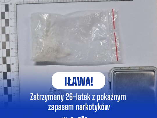 Zatrzymany 26-latek z pokaźnym zapasem narkotyków