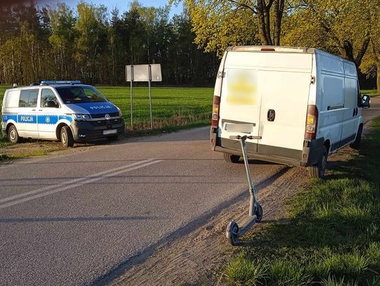 Zdarzenie z udziałem kierującej hulajnogą i busa