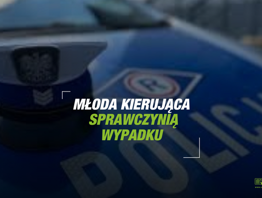 Zdarzenie z udziałem młodej kierującej autem