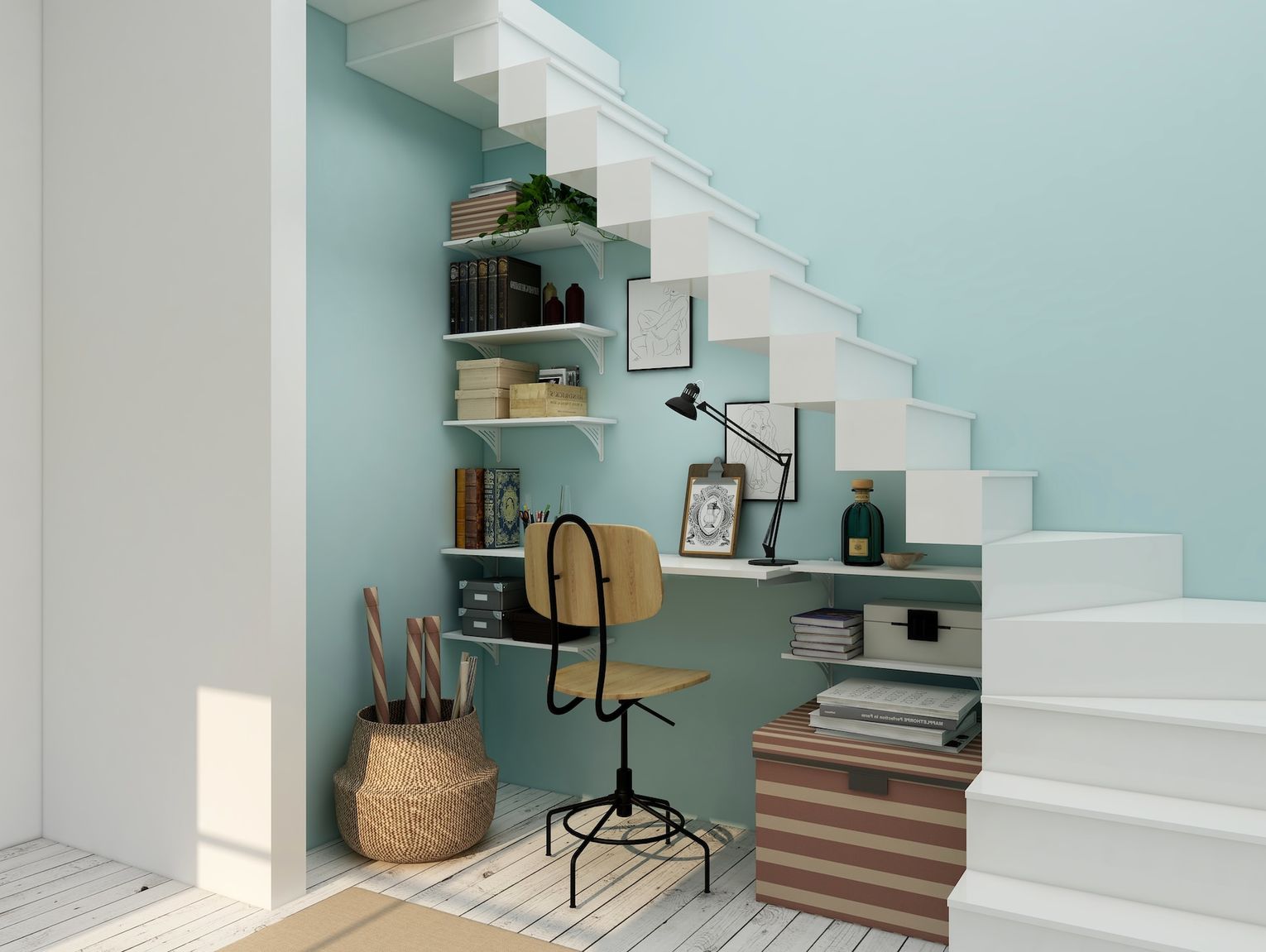 Cum să organizezi spațiul de sub scări?  Spațiul de sub scări