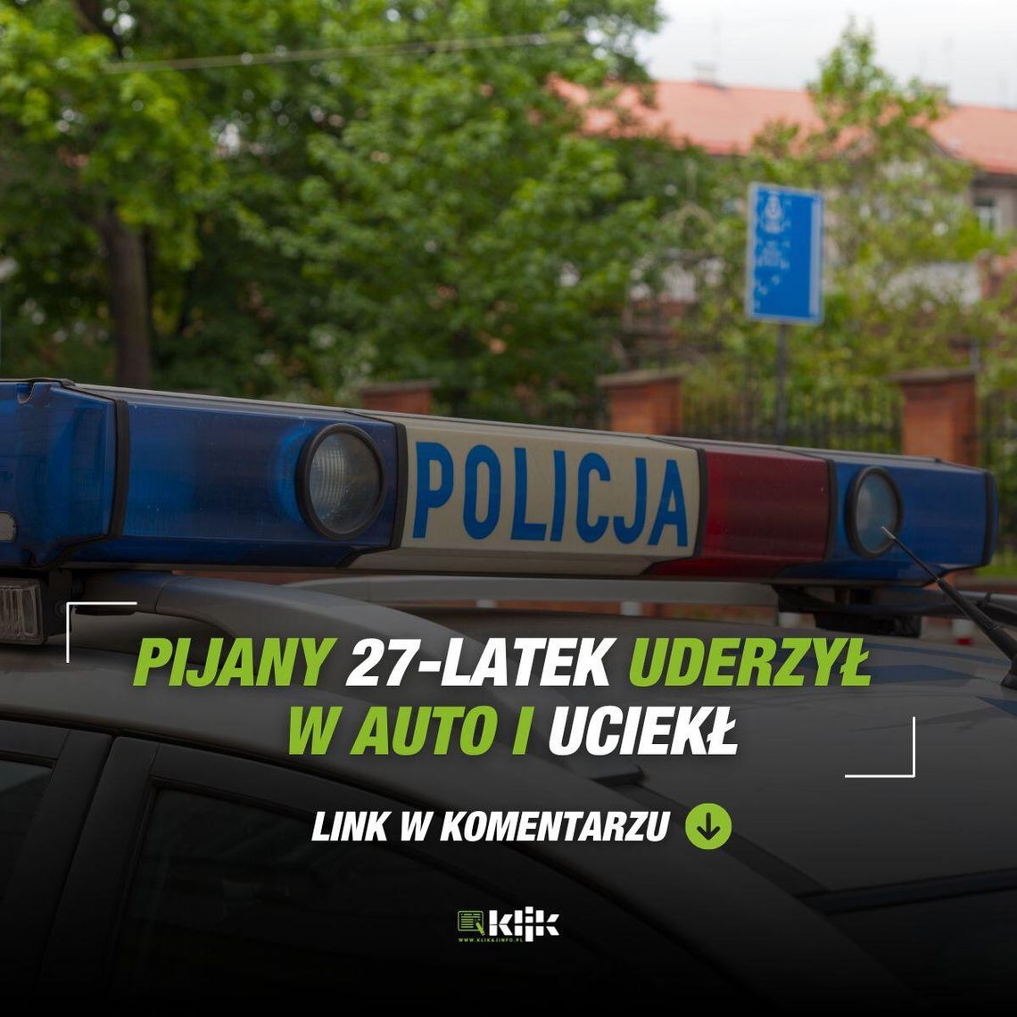 2,5 promila i ucieczka z miejsca zdarzenia – pijany 27-latek złapany przez policję