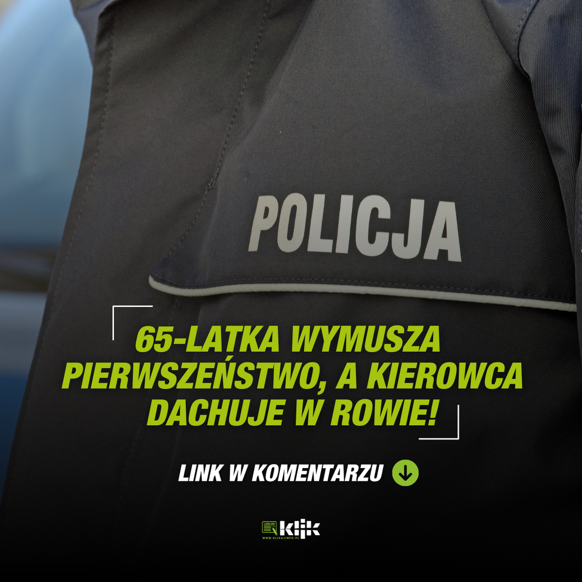 65-latka wymusza pierwszeństwo, a kierowca dachuje w rowie!