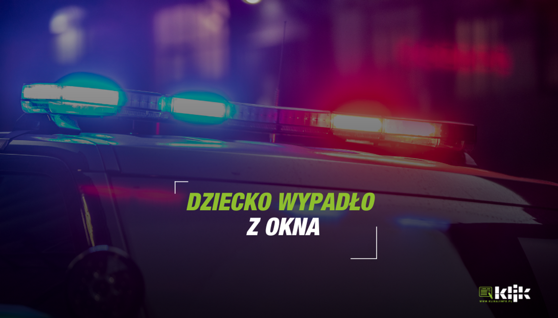 Dziecko wypadło z I piętra budynku. Trafiło do szpitala