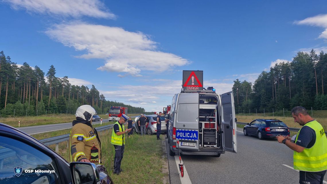 Groźnie wyglądający wypadek na krajowej S7