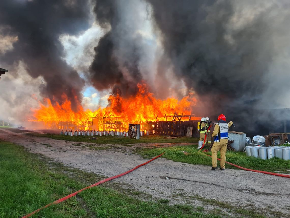 Groźny pożar koło Morąga