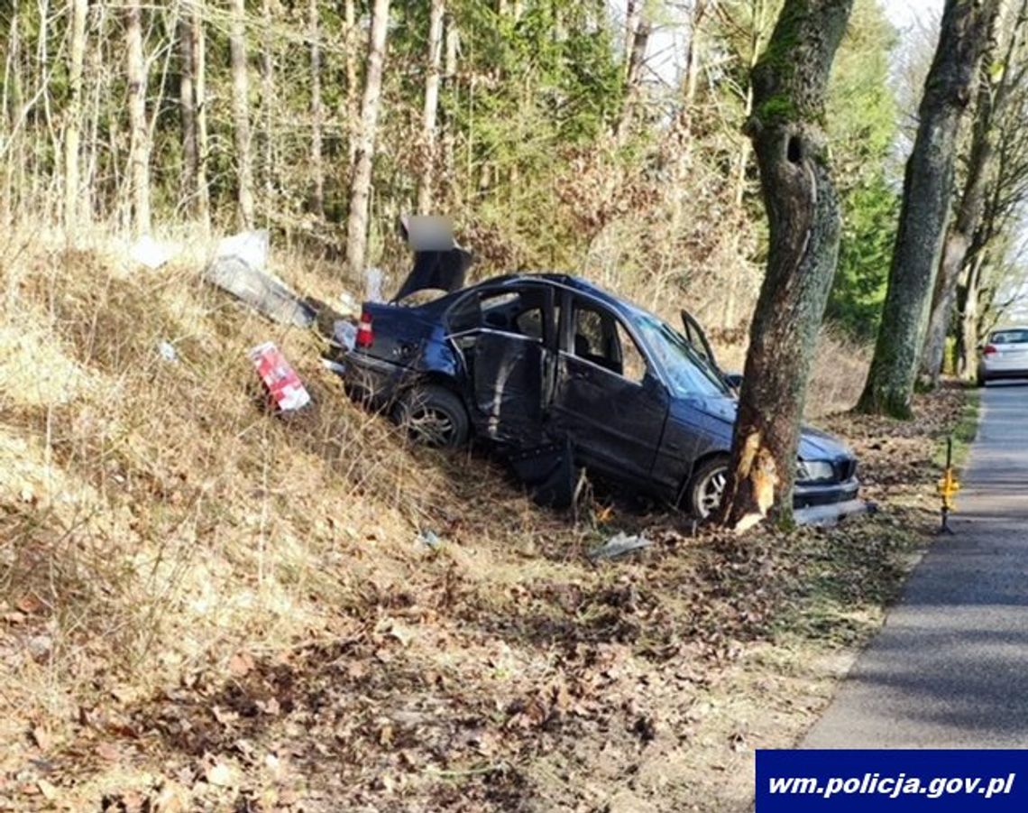 Groźny wypadek w Słoneczniku koło Morąga – potrzebny był śmigłowiec