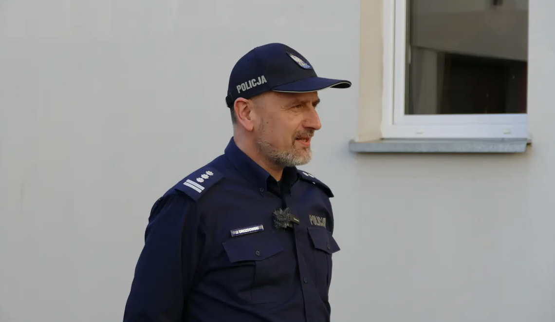 Jacek Drozdowski żegna się z nowomiejską komendą policji