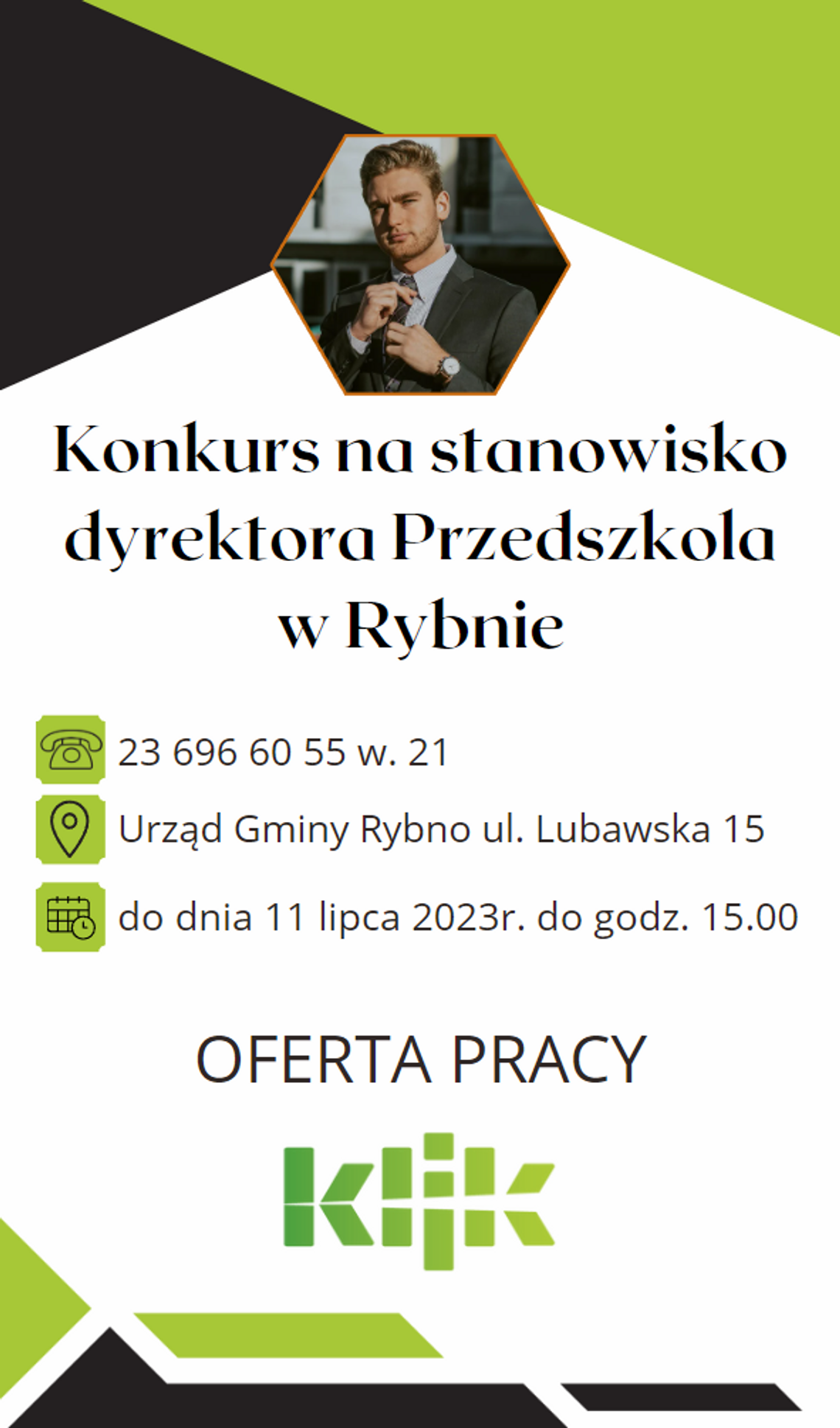 Konkurs na stanowisko dyrektora Przedszkola w Rybnie