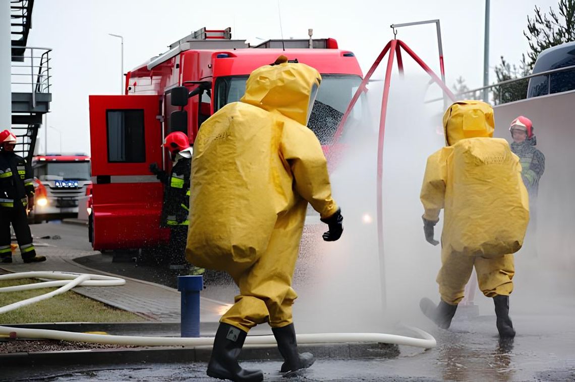 Marzęcice: strażacka grupa chemiczna interweniuje na jednej z posesji