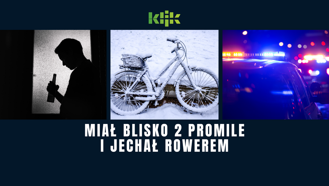 Miał blisko 2 promile i jechał rowerem