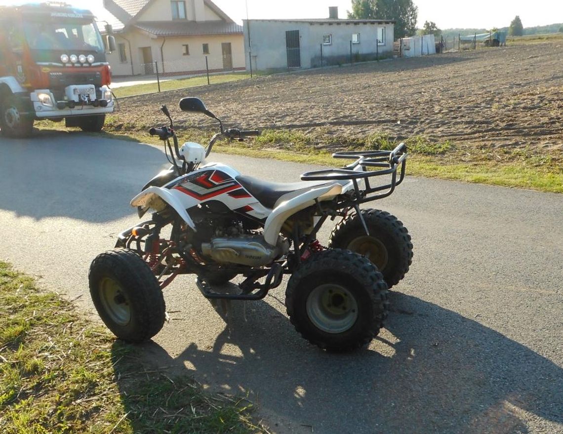 Niebezpieczny wypadek na quadzie