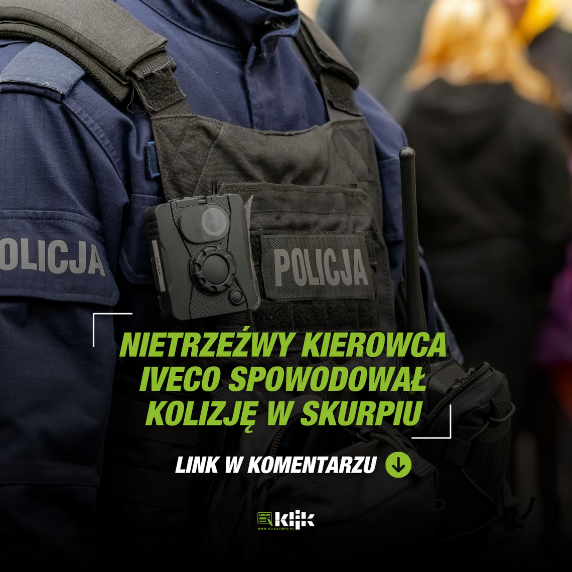 Nietrzeźwy kierowca Iveco spowodował kolizję w Skurpiu