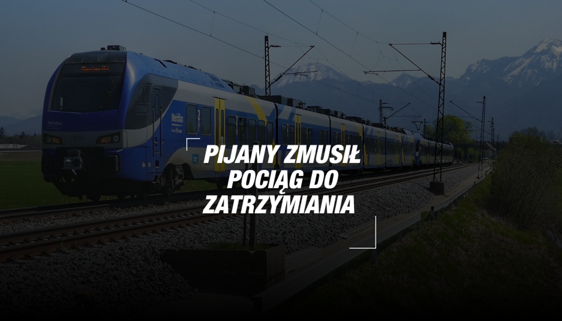 Pijany podróżny z dzieckiem zmusił obsługę pociągu do awaryjnego zatrzymania