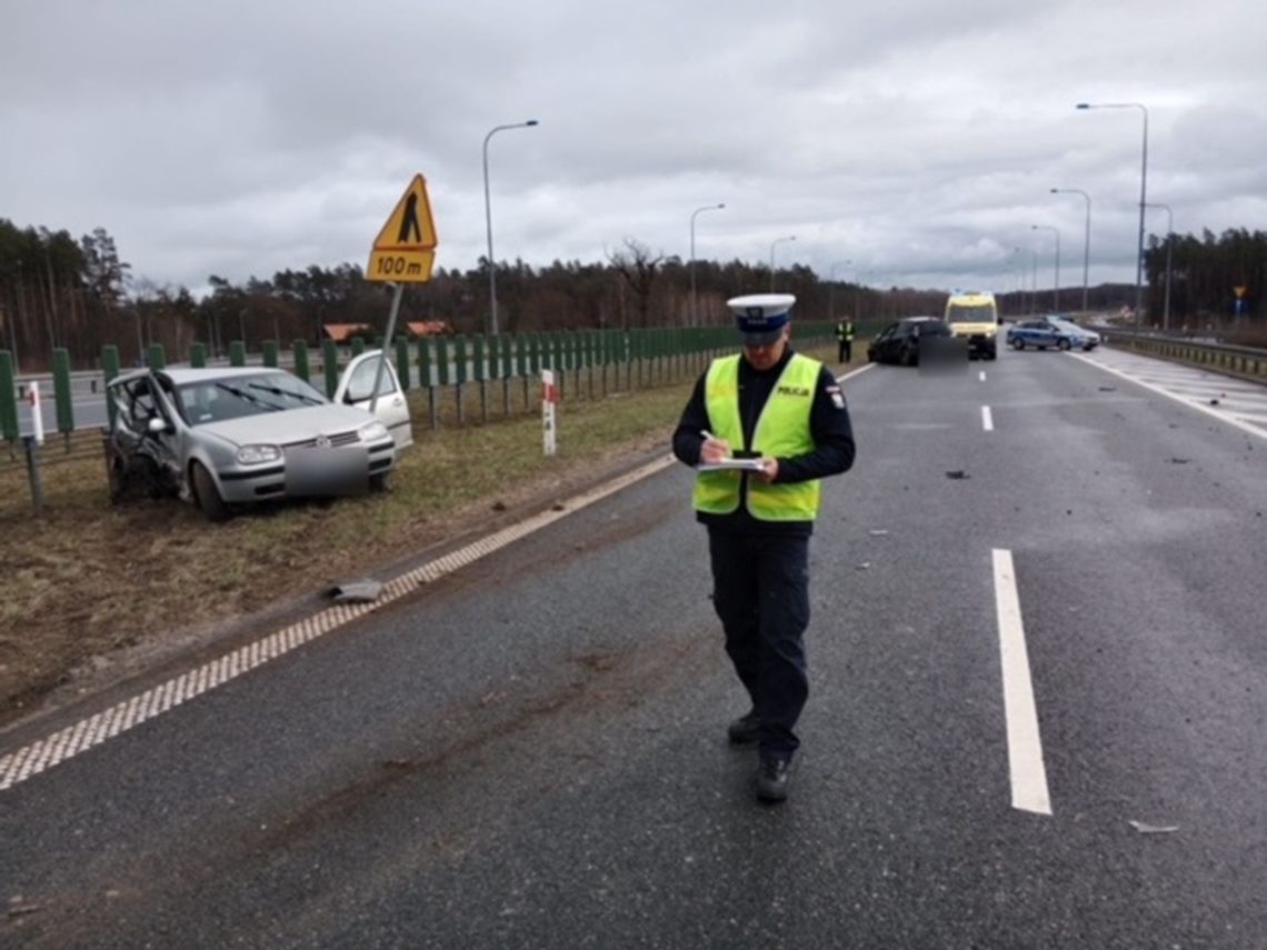 Wypadek na S7 koło Ostródy