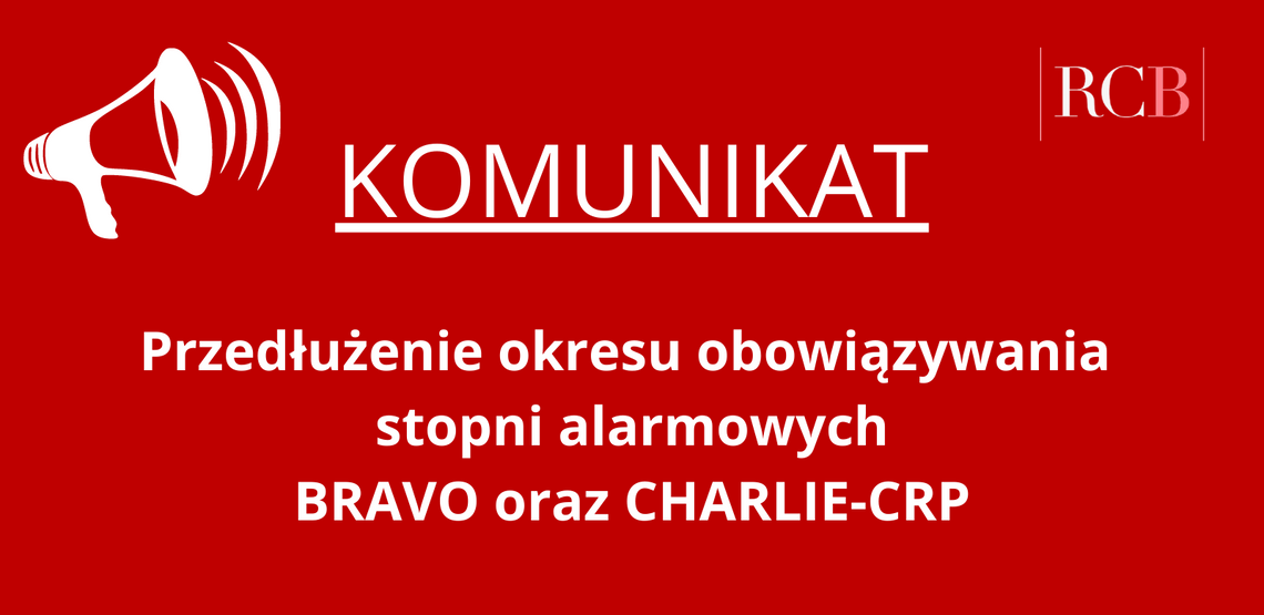 Stopnie alarmowe BRAVO i CHARLIE wciąż obowiązują