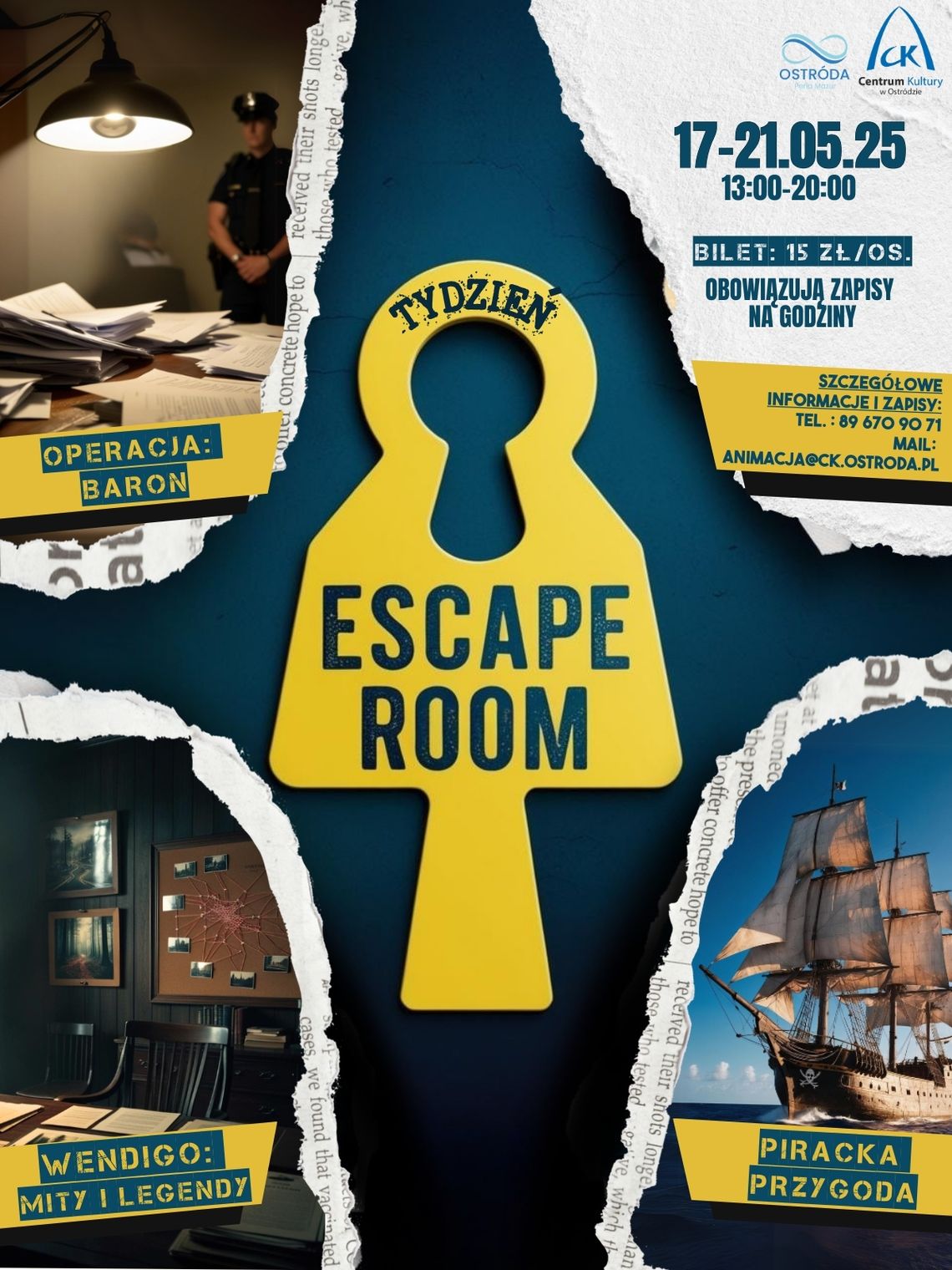 Tydzień Escape Roomów w Centrum Kultury w Ostródzie