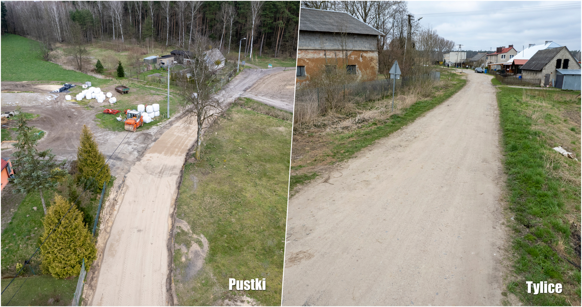 Tylice, Pustki, Skarlin. W tych miejscach powstaną nowe drogi