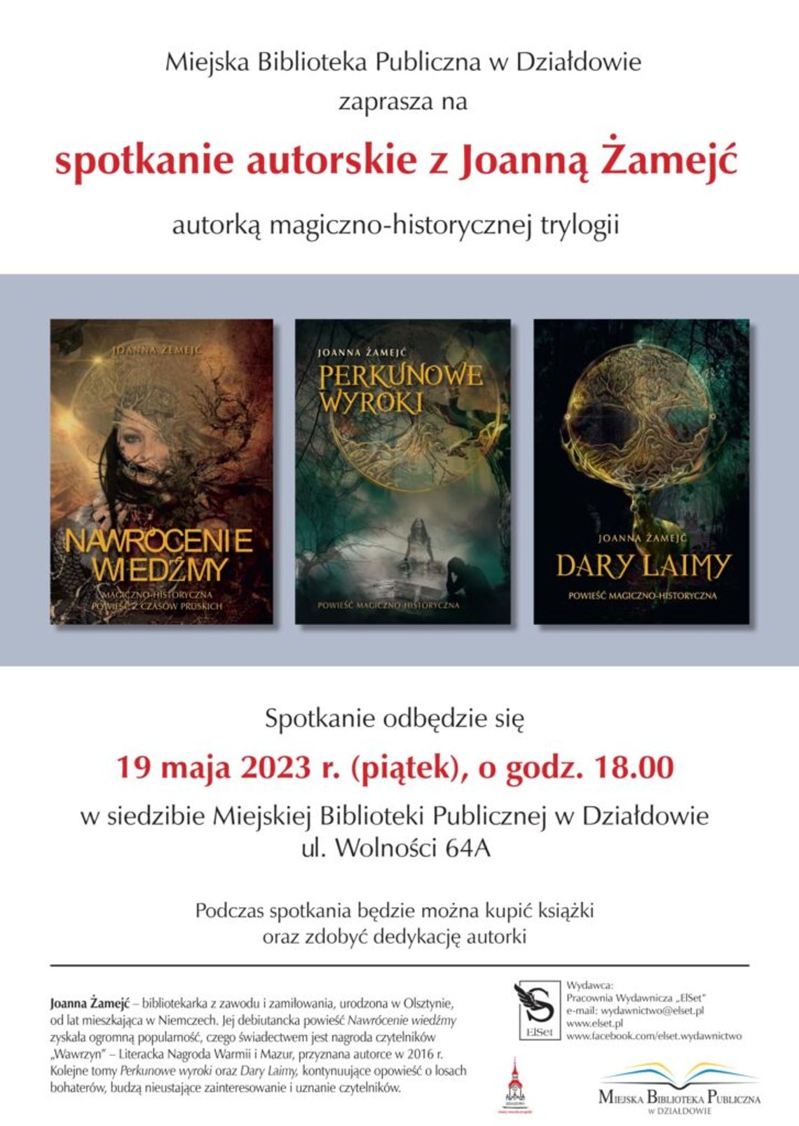 Zapraszamy na spotkanie z autorką magicznej trylogii