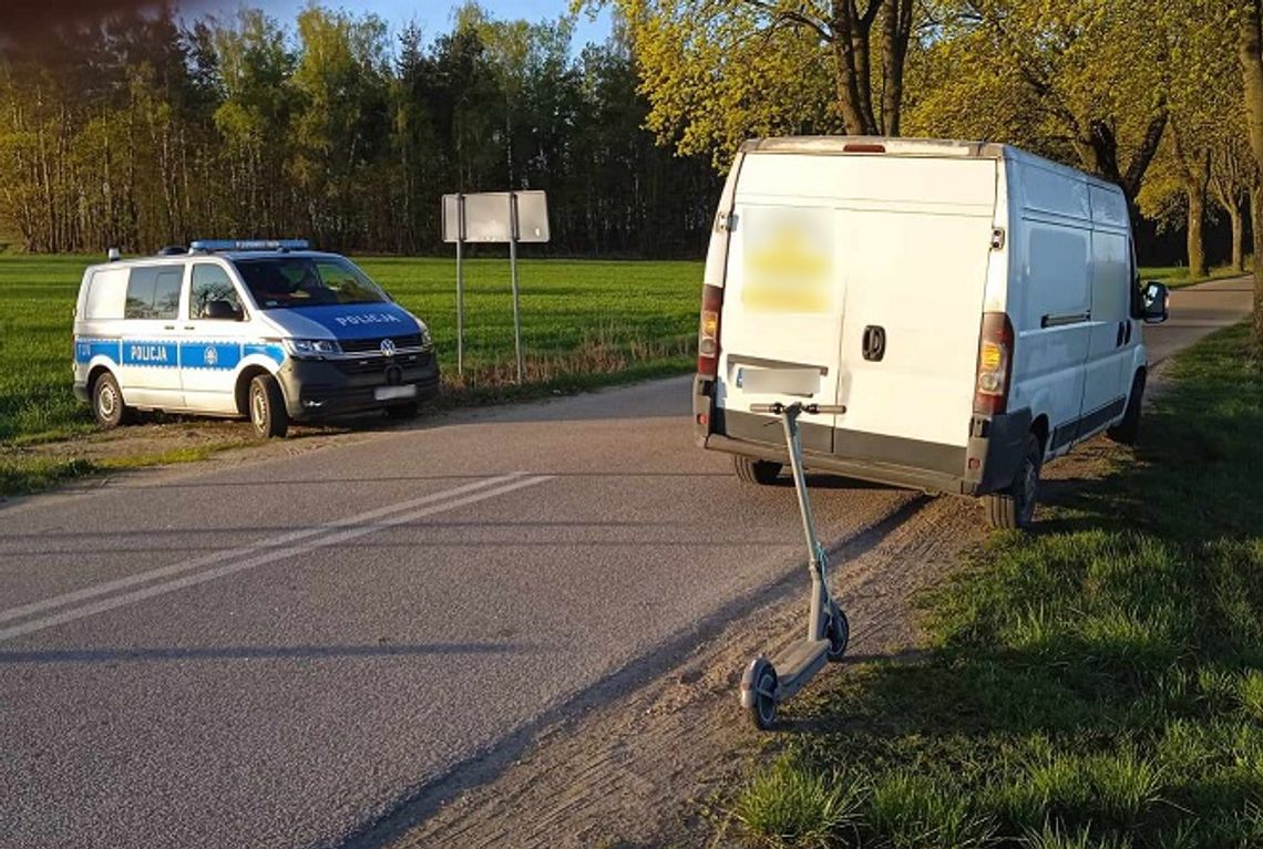 Zdarzenie z udziałem kierującej hulajnogą i busa