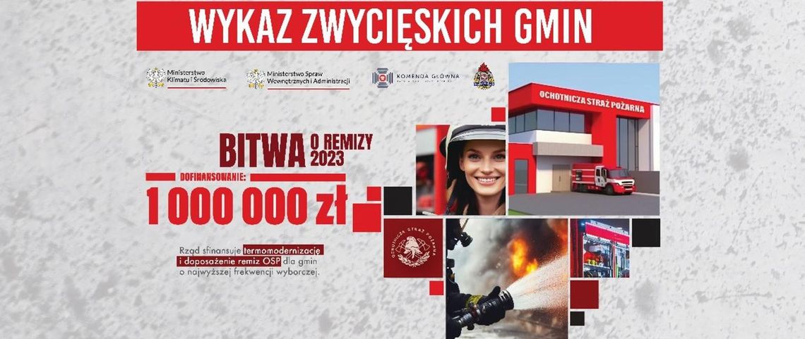 Znamy listę zwycięskich gmin w ramach akcji „Bitwa o remizy”