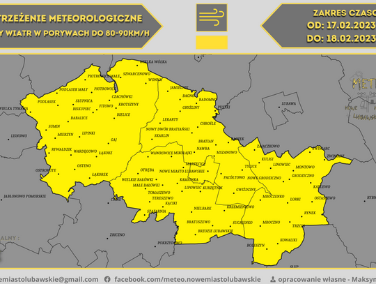 Ostrzeżenie meteorologiczne przed silnym wiatrem