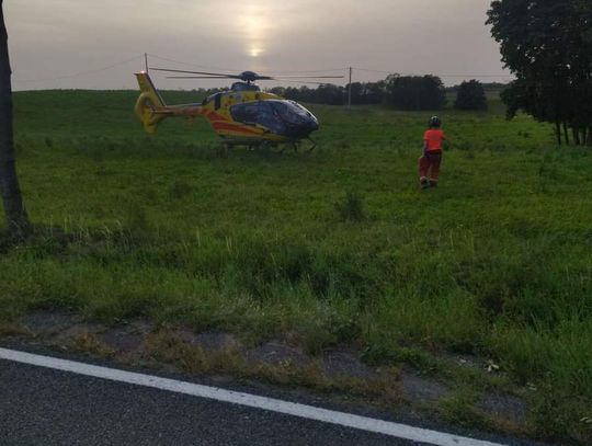 Wypadek koło Mrągowa na DK 59 na trasie Zalec-Mierzejewo