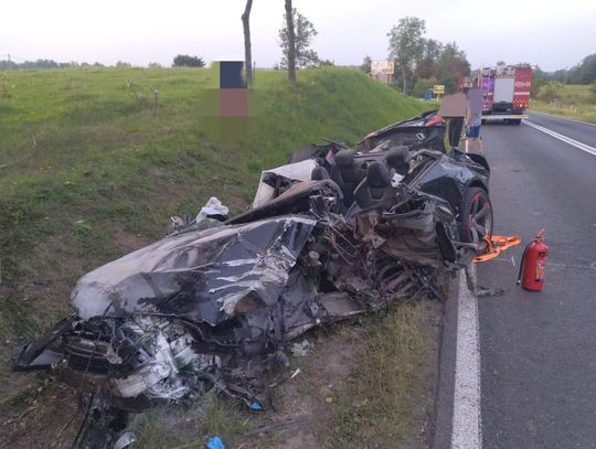 Wypadek koło Mrągowa na DK 59 na trasie Zalec-Mierzejewo