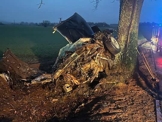 Źródło: KPP Ostróda, Wypadek śmiertelny na drodze nr 1211N